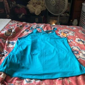 C9 by Champion Teal Strappy Active Tank Top